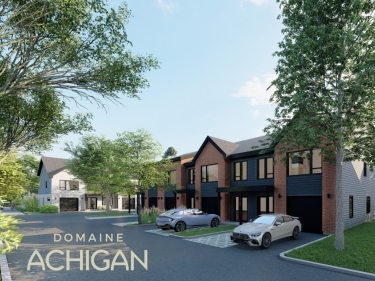 Domaine Achigan | Maisons de ville - Maisons neuves à L'Assomption avec unités modèles en construction avec stationnement intérieur | Guide Habitation